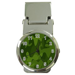 Green Camouflage, Camouflage Backgrounds, Green Fabric Money Clip Watches by nateshop