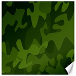 Green Camouflage, Camouflage Backgrounds, Green Fabric Canvas 12  x 12  11.4 x11.56  Canvas - 1