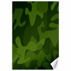 Green Camouflage, Camouflage Backgrounds, Green Fabric Canvas 12  X 18  by nateshop