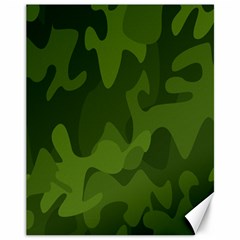 Green Camouflage, Camouflage Backgrounds, Green Fabric Canvas 11  X 14  by nateshop