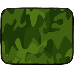 Green Camouflage, Camouflage Backgrounds, Green Fabric Two Sides Fleece Blanket (mini) by nateshop