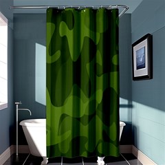 Green Camouflage, Camouflage Backgrounds, Green Fabric Shower Curtain 36  X 72  (stall)  by nateshop