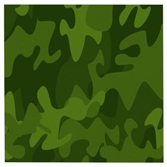 Green Camouflage, Camouflage Backgrounds, Green Fabric Wooden Puzzle Square by nateshop