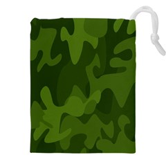 Green Camouflage, Camouflage Backgrounds, Green Fabric Drawstring Pouch (5xl) by nateshop