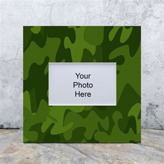 Green Camouflage, Camouflage Backgrounds, Green Fabric White Box Photo Frame 4  X 6  by nateshop