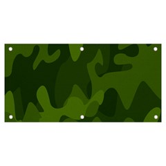 Green Camouflage, Camouflage Backgrounds, Green Fabric Banner And Sign 6  X 3  by nateshop