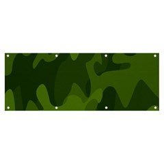 Green Camouflage, Camouflage Backgrounds, Green Fabric Banner And Sign 8  X 3  by nateshop