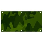 Green Camouflage, Camouflage Backgrounds, Green Fabric Banner and Sign 6  x 3  Front