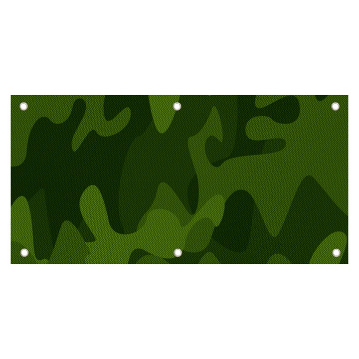 Green Camouflage, Camouflage Backgrounds, Green Fabric Banner and Sign 6  x 3 