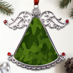 Green Camouflage, Camouflage Backgrounds, Green Fabric Metal Angel With Crystal Ornament by nateshop