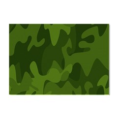 Green Camouflage, Camouflage Backgrounds, Green Fabric Crystal Sticker (a4) by nateshop