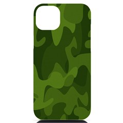 Green Camouflage, Camouflage Backgrounds, Green Fabric Iphone 14 Plus Black Uv Print Case by nateshop