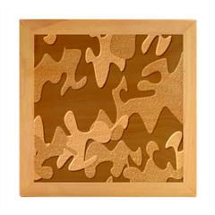 Green Camouflage, Camouflage Backgrounds, Green Fabric Wood Photo Frame Cube by nateshop