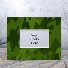 Green Camouflage, Camouflage Backgrounds, Green Fabric White Tabletop Photo Frame 4 x6  by nateshop