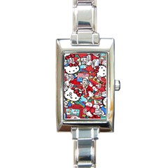 Hello-kitty-61 Rectangle Italian Charm Watch by nateshop