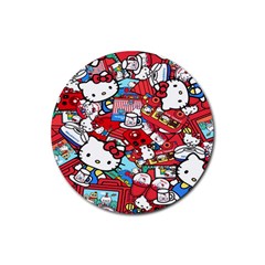 Hello-kitty-61 Rubber Coaster (round) by nateshop