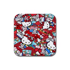 Hello-kitty-61 Rubber Coaster (square) by nateshop