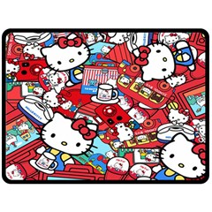 Hello-kitty-61 Fleece Blanket (large) by nateshop