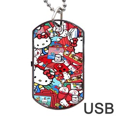 Hello-kitty-61 Dog Tag Usb Flash (one Side) by nateshop