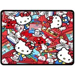 Hello-kitty-61 Two Sides Fleece Blanket (Large) 80 x60  Blanket Front