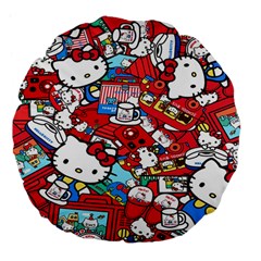 Hello-kitty-61 Large 18  Premium Flano Round Cushions by nateshop