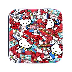 Hello-kitty-61 Square Metal Box (black) by nateshop