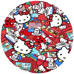 Hello-kitty-61 Wooden Puzzle Round by nateshop