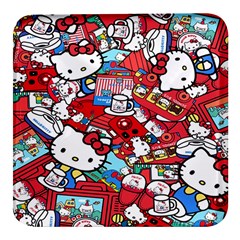 Hello-kitty-61 Square Glass Fridge Magnet (4 Pack)