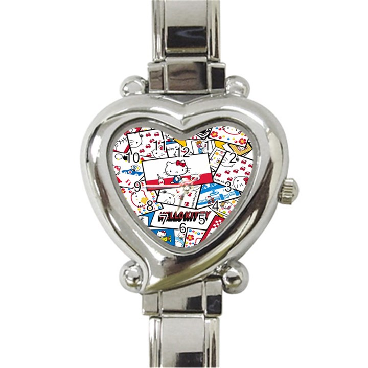 Hello-kitty-62 Heart Italian Charm Watch