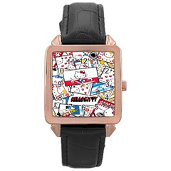 Hello-kitty-62 Rose Gold Leather Watch  by nateshop