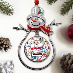 Hello-kitty-62 Metal Snowman Ornament by nateshop