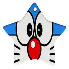 Doraemon Face, Anime, Blue, Cute, Japan Ornament (star)