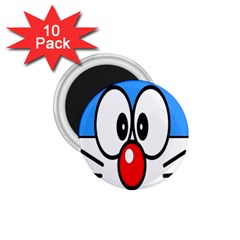 Doraemon Face, Anime, Blue, Cute, Japan 1 75  Magnets (10 Pack)  by nateshop