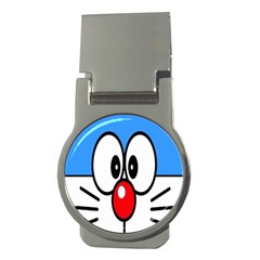 Doraemon Face, Anime, Blue, Cute, Japan Money Clips (round)  by nateshop