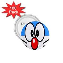 Doraemon Face, Anime, Blue, Cute, Japan 1 75  Buttons (100 Pack)  by nateshop