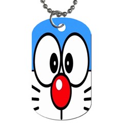 Doraemon Face, Anime, Blue, Cute, Japan Dog Tag (two Sides) by nateshop