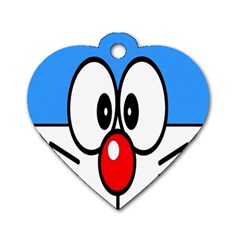 Doraemon Face, Anime, Blue, Cute, Japan Dog Tag Heart (one Side) by nateshop