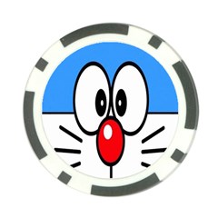 Doraemon Face, Anime, Blue, Cute, Japan Poker Chip Card Guard (10 Pack) by nateshop