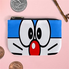 Doraemon Face, Anime, Blue, Cute, Japan Mini Coin Purse by nateshop