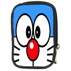 Doraemon Face, Anime, Blue, Cute, Japan Compact Camera Leather Case by nateshop