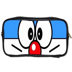 Doraemon Face, Anime, Blue, Cute, Japan Toiletries Bag (two Sides) by nateshop