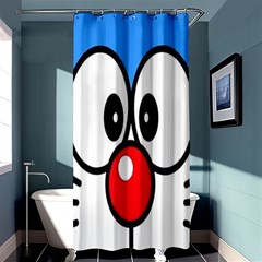 Doraemon Face, Anime, Blue, Cute, Japan Shower Curtain 36  X 72  (stall)  by nateshop