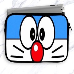 Doraemon Face, Anime, Blue, Cute, Japan Apple Ipad 2/3/4 Zipper Cases by nateshop