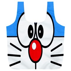 Doraemon Face, Anime, Blue, Cute, Japan Full Print Recycle Bag (xxl) by nateshop