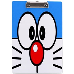 Doraemon Face, Anime, Blue, Cute, Japan A4 Acrylic Clipboard by nateshop