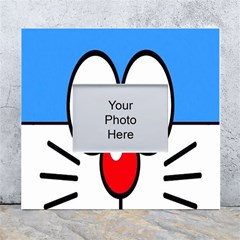 Doraemon Face, Anime, Blue, Cute, Japan White Wall Photo Frame 5  X 7  by nateshop