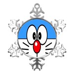 Doraemon Face, Anime, Blue, Cute, Japan Metal Small Snowflake Ornament Front