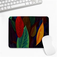 Leaves, Colorful, Desenho, Falling, Small Mousepad by nateshop