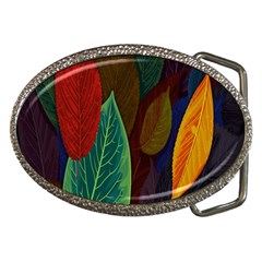 Leaves, Colorful, Desenho, Falling, Belt Buckles by nateshop