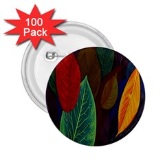 Leaves, Colorful, Desenho, Falling, 2 25  Buttons (100 Pack)  by nateshop